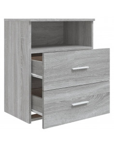 Comodino Grigio Sonoma 50x32x60 cm