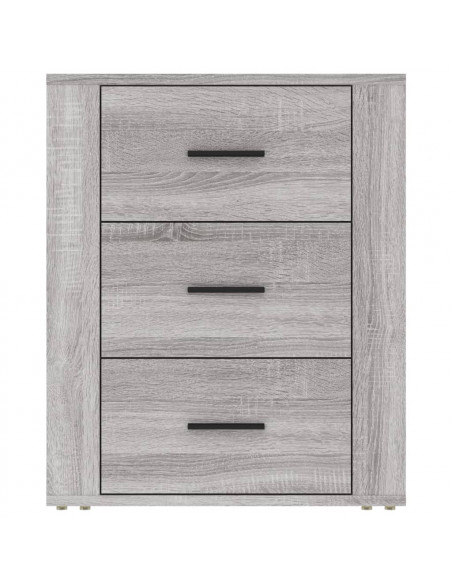 Comodino Grigio Sonoma 50x36x60 cm in Legno Multistrato