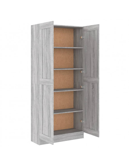 Comodino Grigio Sonoma 82,5x30,5x185,5 cm in Legno Multistrato