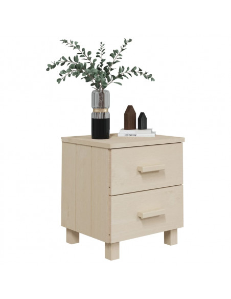 Comodino HAMAR Miele 40x35x44,5 cm in Legno Massello di Pino