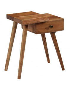 Comodino in Legno Massello d'Acacia 45x32x55cm