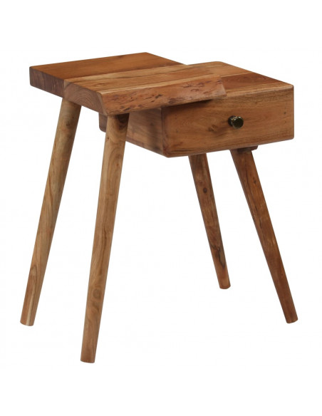 Comodino in Legno Massello d'Acacia 45x32x55cm