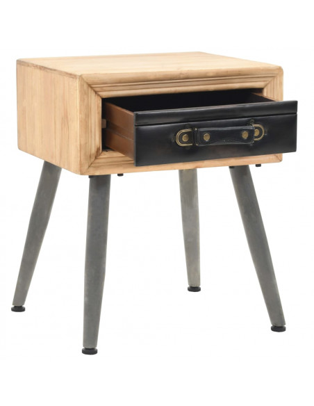 Comodino in Legno Massello di Abete 43x38x50 cm