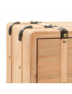 Comodino in Legno Massello di Abete 50x35x57 cm