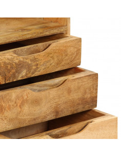 Comodino in Legno Massello di Mango 40x30x59,5 cm