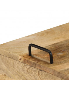 Comodino in Legno Massello di Mango 40x34x47 cm