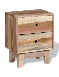 Comodino in Legno Massello di Recupero