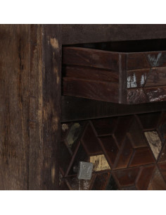 Comodino in Legno Massello di Recupero 40x30x50 cm