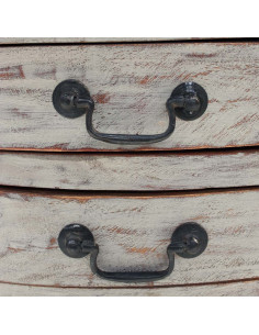 Comodino in Legno Massello di Recupero 48x35x64 cm