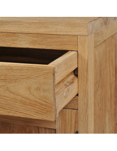 Comodino in Legno Massello di Teak 40x30x50 cm