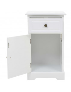 Comodino in MDF e Legno di Pino 35x32x59 cm