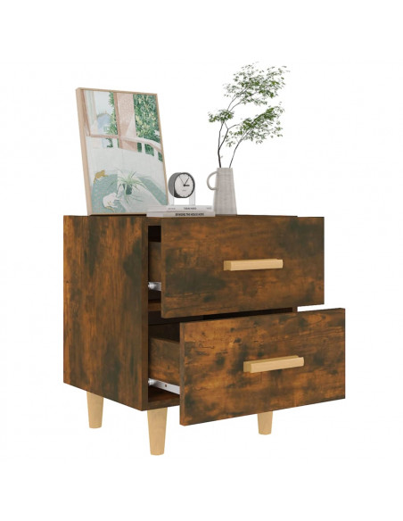 Comodino in Rovere Fumo 40x35x47,5 cm