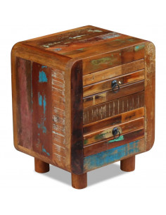 Comodino in Solido Legno di Recupero 43x33x51 cm