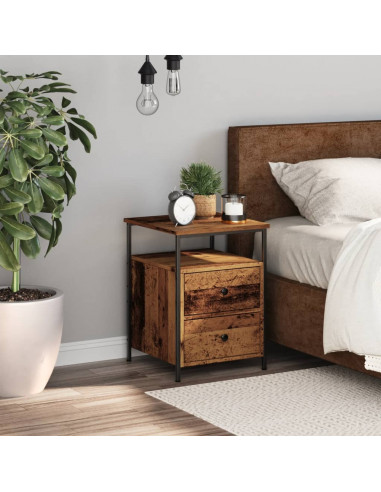 Comodino Legno Antico 34x35,5x50 cm in Legno Multistrato