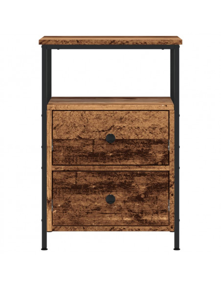 Comodino Legno Antico 34x35,5x50 cm in Legno Multistrato