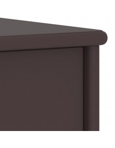 Comodino Marrone Scuro 35x30x40 cm in Legno Massello di Pino