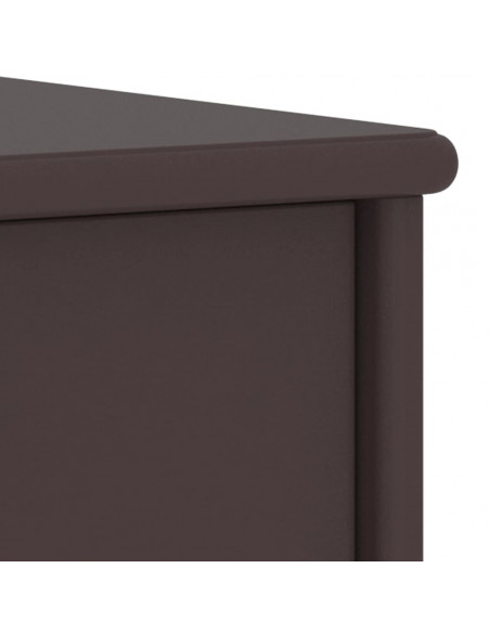 Comodino Marrone Scuro 35x30x40 cm in Legno Massello di Pino