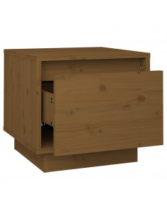 Comodino Miele 35x34x32 cm in Legno Massello di Pino