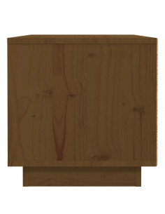 Comodino Miele 40x34x35 cm in Legno Massello di Pino