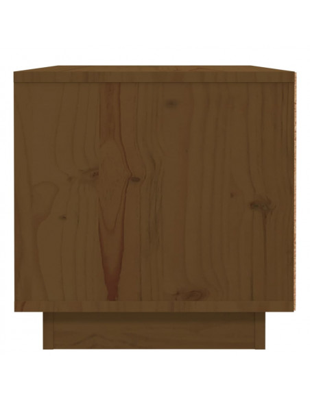 Comodino Miele 40x34x35 cm in Legno Massello di Pino