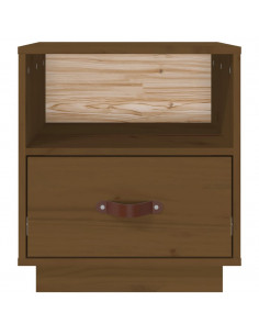 Comodino Miele 40x34x45 cm in Legno Massello di Pino