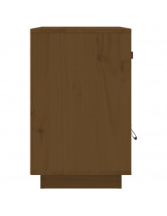 Comodino Miele 40x34x55 cm in Legno Massello di Pino