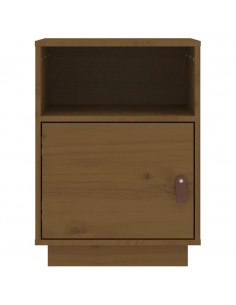 Comodino Miele 40x34x55 cm in Legno Massello di Pino