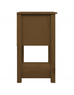 Comodino Miele 40x35x61,5 cm in Legno Massello di Pino