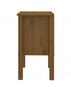 Comodino Miele 40x35x61,5 cm in Legno Massello di Pino