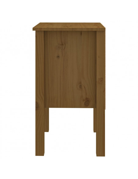 Comodino Miele 40x35x61,5 cm in Legno Massello di Pino