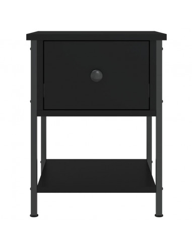 Comodino Nero 34x35,5x45 cm in Legno Multistrato