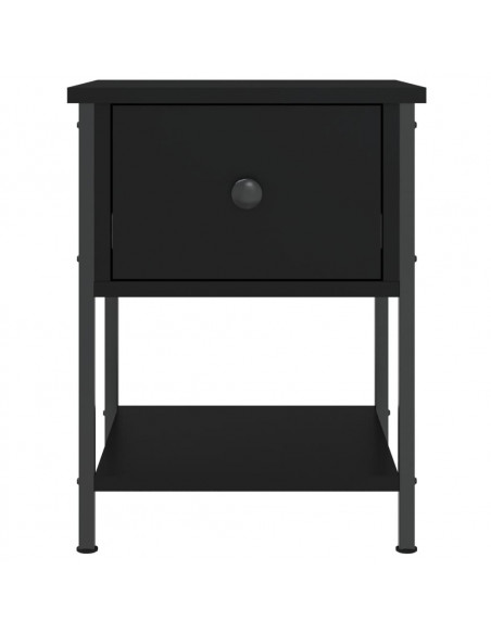 Comodino Nero 34x35,5x45 cm in Legno Multistrato