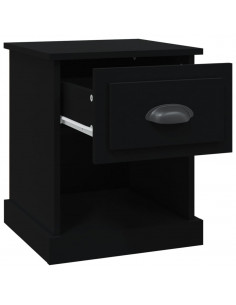 Comodino Nero 39x39x47,5 cm in Legno Multistrato