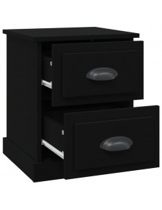 Comodino Nero 39x39x47,5 cm in Legno Multistrato