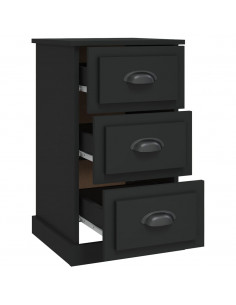 Comodino Nero 39x39x67 cm in Legno Multistrato