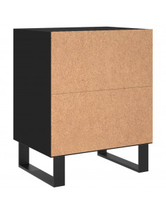 Comodino Nero 40x30x50 cm in Legno Multistrato