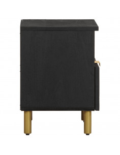 Comodino Nero 40x33x46 cm in Legno Multistrato