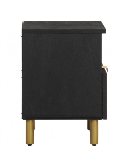 Comodino Nero 40x33x46 cm in Legno Multistrato