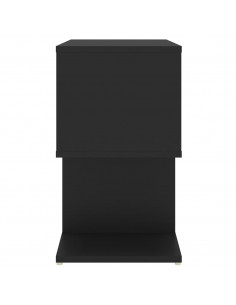 Comodino Nero 50x30x51,5 cm in Legno Multistrato