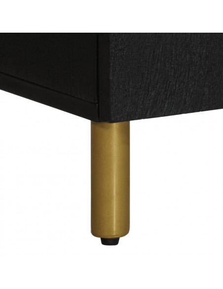 Comodino Nero 50x33x60 cm in Legno Multistrato