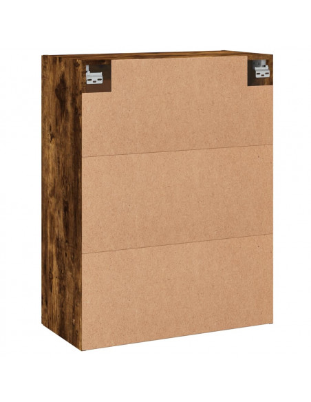 Armadietti a Parete 2 pz Rovere Fumo in Legno Multistrato