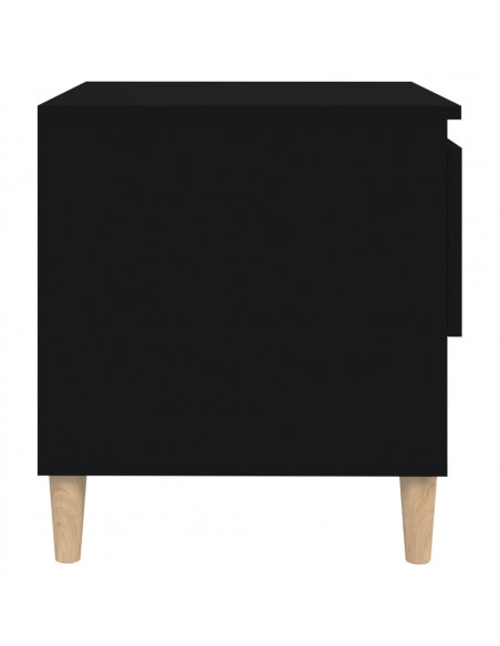 Comodino Nero 50x46x50 cm in Legno Multistrato