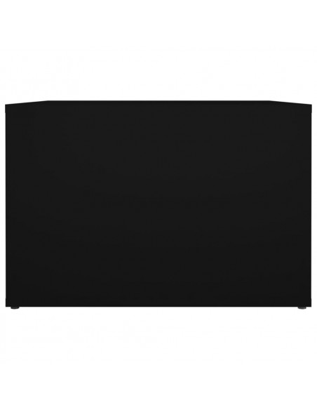 Comodino Nero 57x55x36 cm in Legno Multistrato