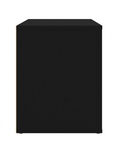 Comodino Nero 60x36x45 cm in Legno Multistrato