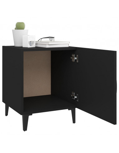 Comodino Nero in Legno Multistrato