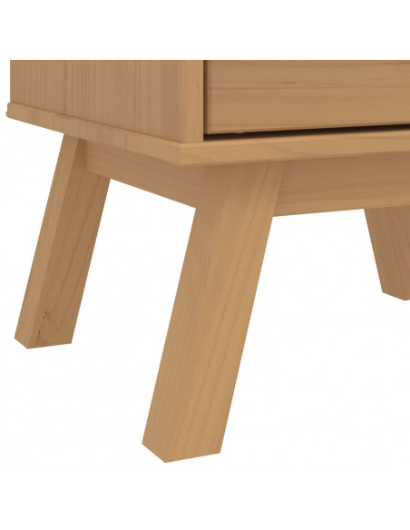 Comodino OLDEN Marrone in Legno Massello di Pino