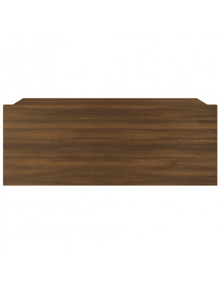 Comodino Pensile Rovere Marrone 40x30x15cm in Legno Multistrato