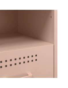 Comodino Rosa 36x39x50,5cm in Acciaio Laminato a Freddo