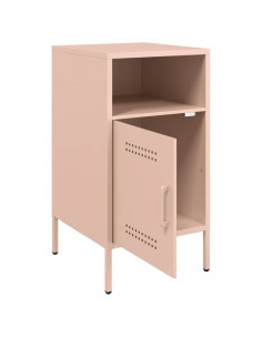 Comodino Rosa 36x39x68cm in Acciaio Laminato a Freddo