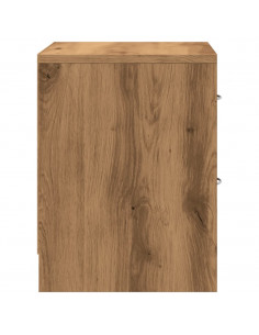 Comodino Rovere Artigianale 40x30x40 cm in Legno Multistrato